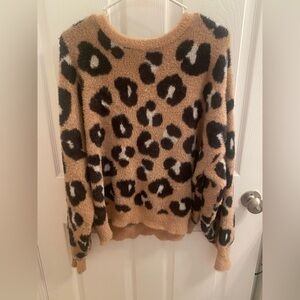Express Animal Print Sweater